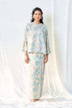 Kurung Melur Seirama in Irama Suria (Blue & Yellow)