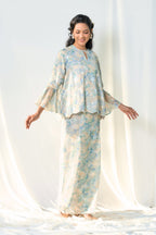 Kurung Melur Seirama in Irama Suria (Blue & Yellow)