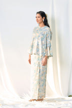 Kurung Melur Seirama in Irama Suria (Blue & Yellow)