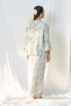 Kurung Melur Seirama in Irama Suria (Blue & Yellow)