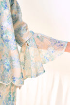 Kurung Melur Seirama in Irama Suria (Blue & Yellow)