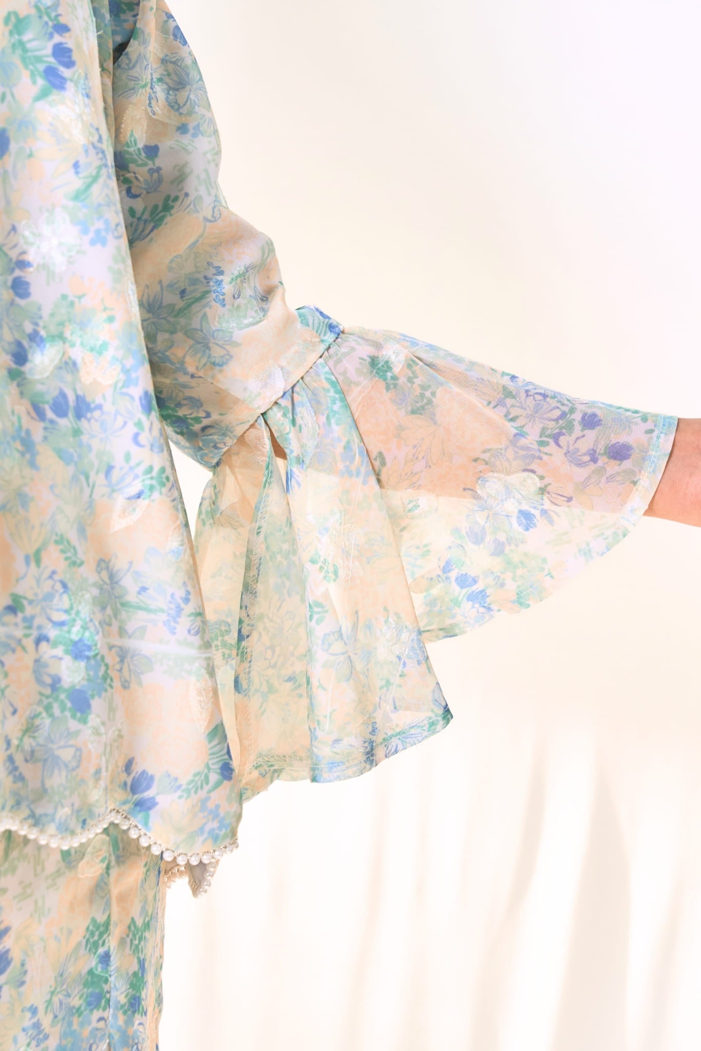 Kurung Melur Seirama in Irama Suria (Blue & Yellow)