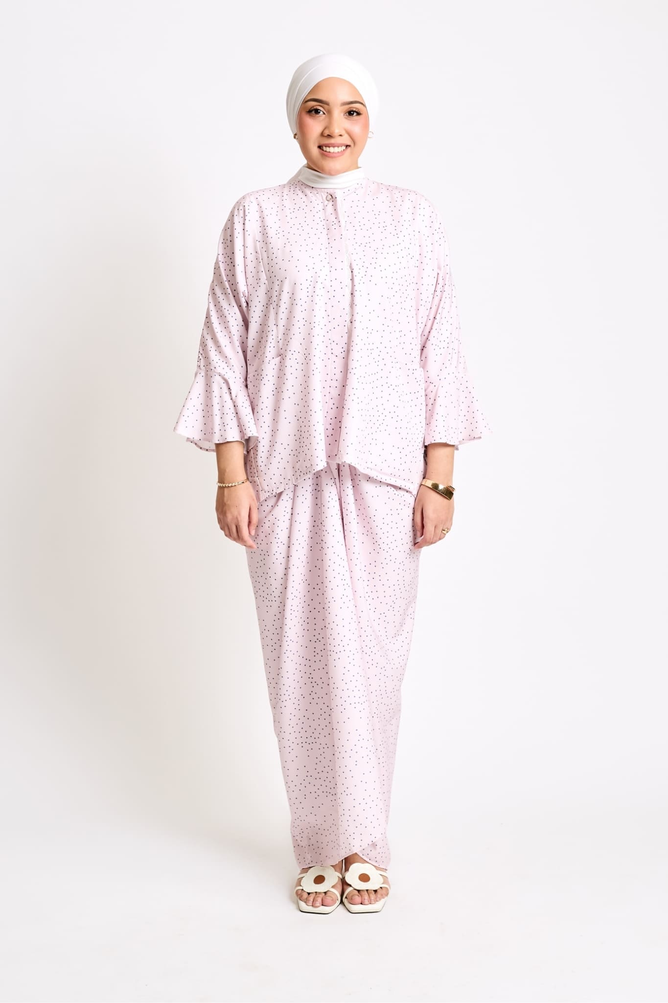 Kaia Adults Set in Candy Floss Polka