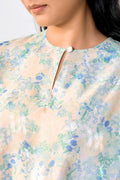 Kurung Melur Seirama in Irama Suria (Blue & Yellow)
