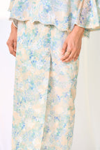 Kurung Melur Seirama in Irama Suria (Blue & Yellow)