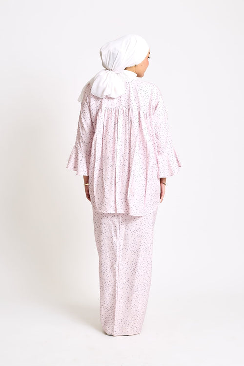 Kaia Adults Set in Candy Floss Polka