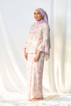 Kurung Melur Seirama in Irama Bayu  (Lilac & Sage Green)