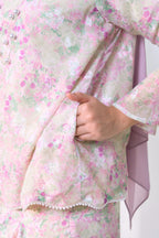 Kurung Melur Seirama in Irama Bayu  (Lilac & Sage Green)