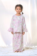 Little Kurung Melur Seirama in Irama Bayu (Lilac & Sage Green)