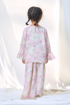 Little Kurung Melur Seirama in Irama Bayu (Lilac & Sage Green)