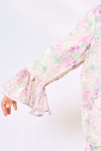 Little Kurung Melur Seirama in Irama Bayu (Lilac & Sage Green)