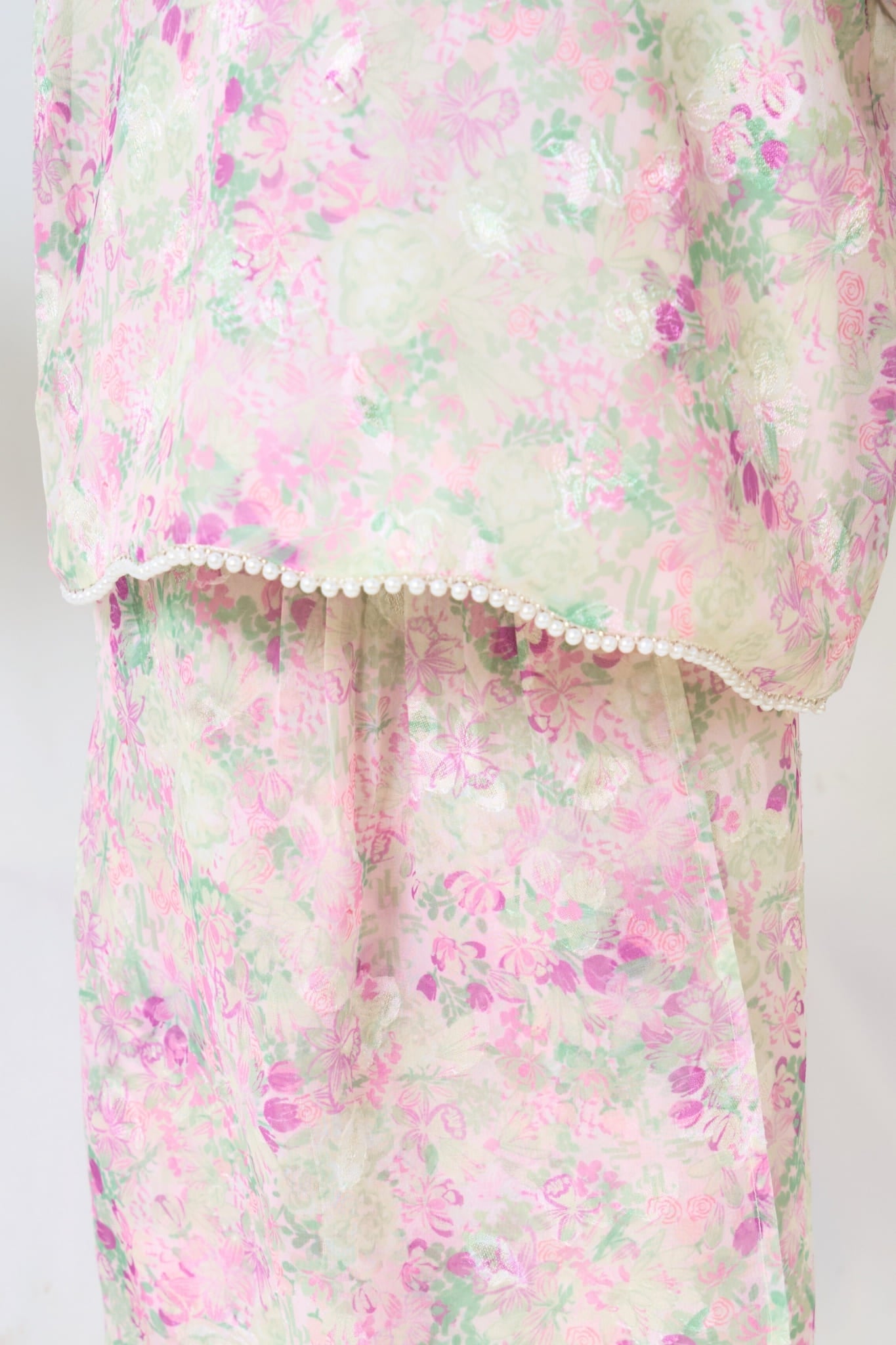 Little Kurung Melur Seirama in Irama Bayu (Lilac & Sage Green)