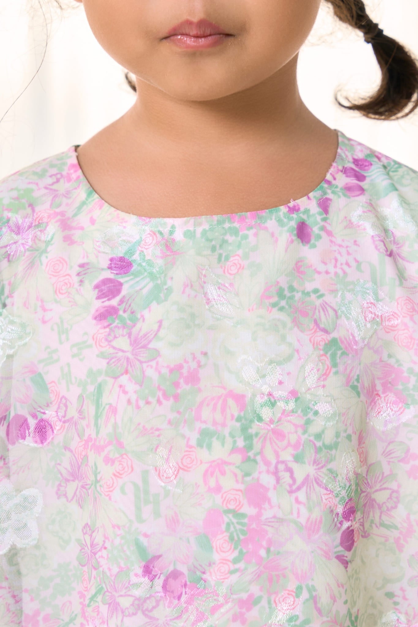 Little Kurung Melur Seirama in Irama Bayu (Lilac & Sage Green)