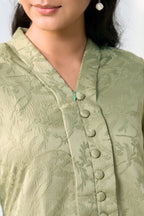 Kebaya Brocade Salma Seirama in Sage Green
