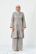 Kebaya Brocade Salma Seirama in Charcoal Grey