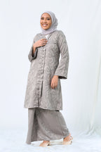 Kebaya Brocade Salma Seirama in Charcoal Grey