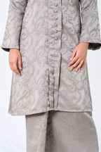 Kebaya Brocade Salma Seirama in Charcoal Grey