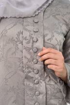 Kebaya Brocade Salma Seirama in Charcoal Grey