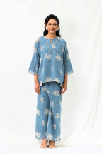 Kurung Kedah Suri Seirama in Powder Blue
