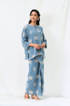 Kurung Kedah Suri Seirama in Powder Blue