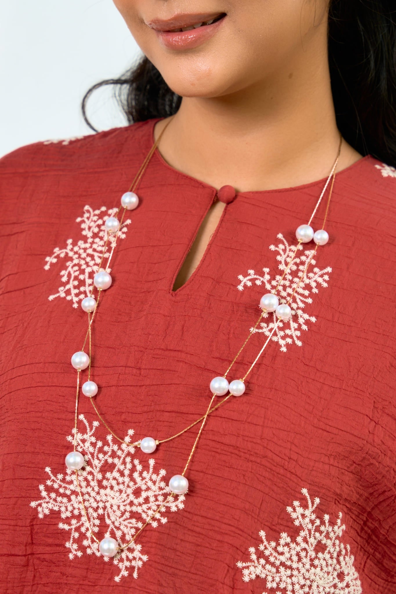 Kurung Kedah Suri Seirama in Terracotta
