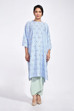 Baju Kurung Matahari in Blue Botanics