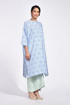 Baju Kurung Matahari in Blue Botanics