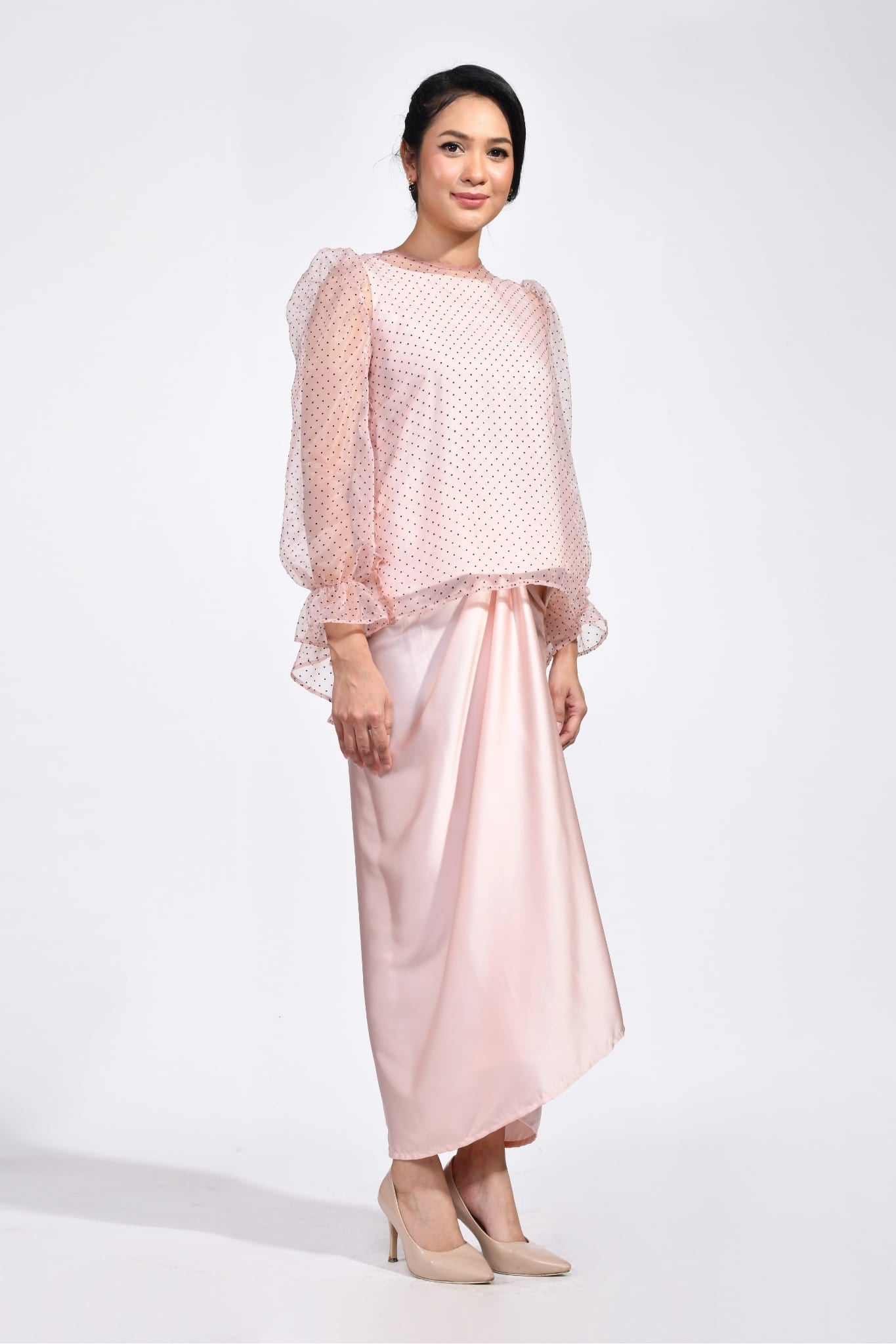 Baju Kurung Melati in Blush Pink