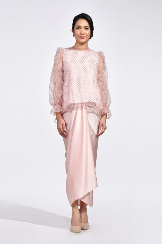 Baju Kurung Melati in Blush Pink