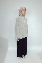 AVA STRIPED SHIRT - BLACK