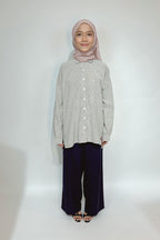 AVA STRIPED SHIRT - BLACK