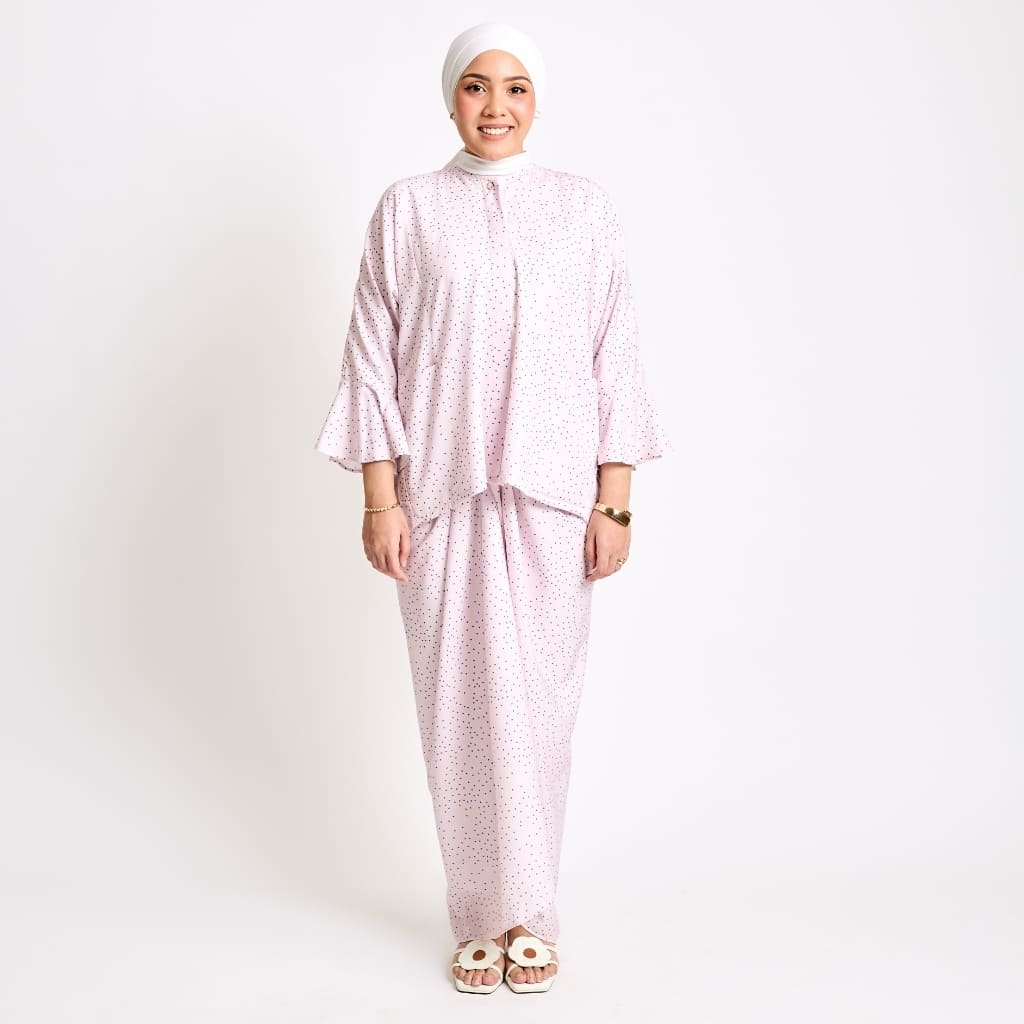 Kaia Adults Set in Candy Floss Polka