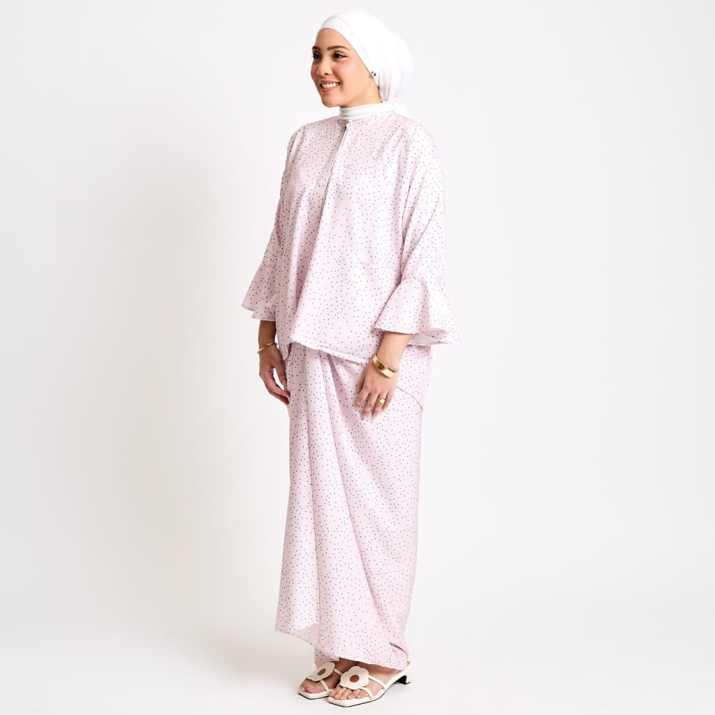 Kaia Adults Set in Candy Floss Polka