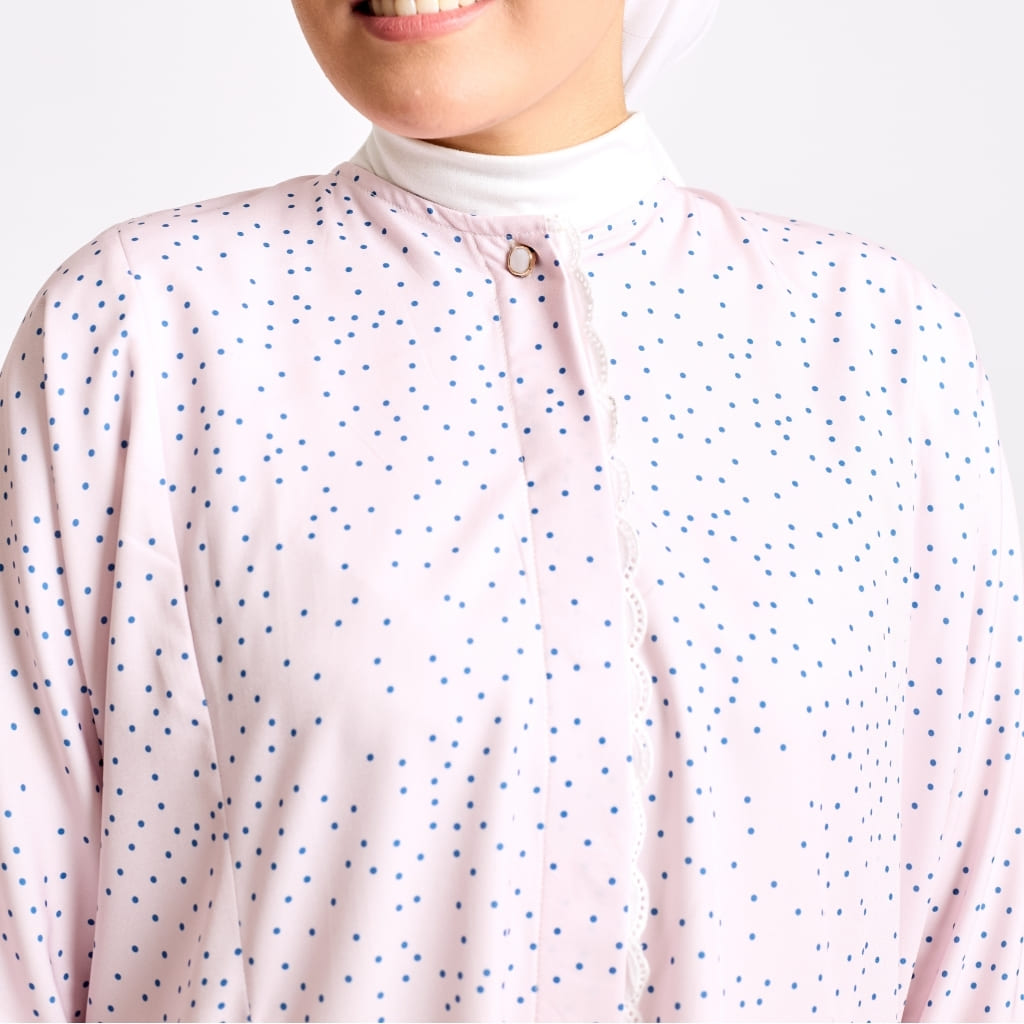 Kaia Adults Set in Candy Floss Polka