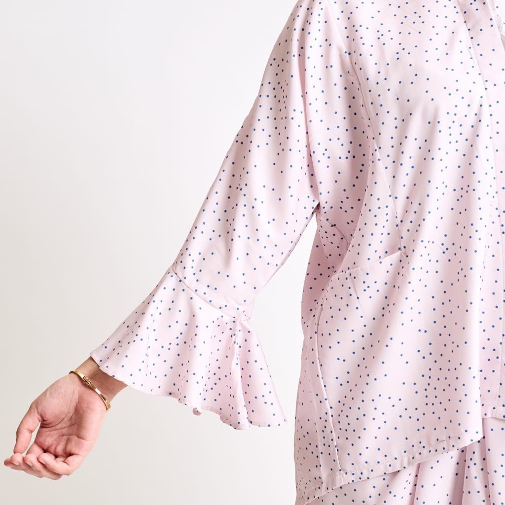 Kaia Adults Set in Candy Floss Polka