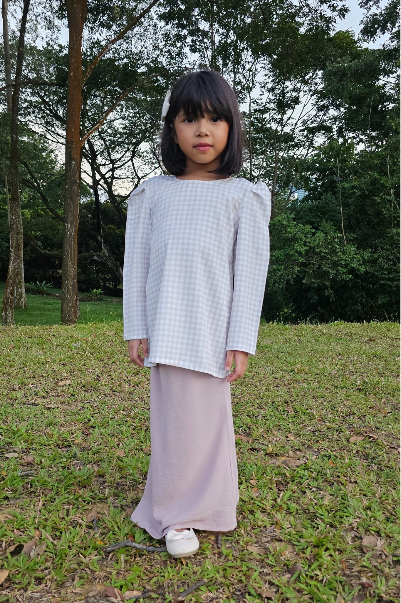 Little Matahari in Beige Gingham