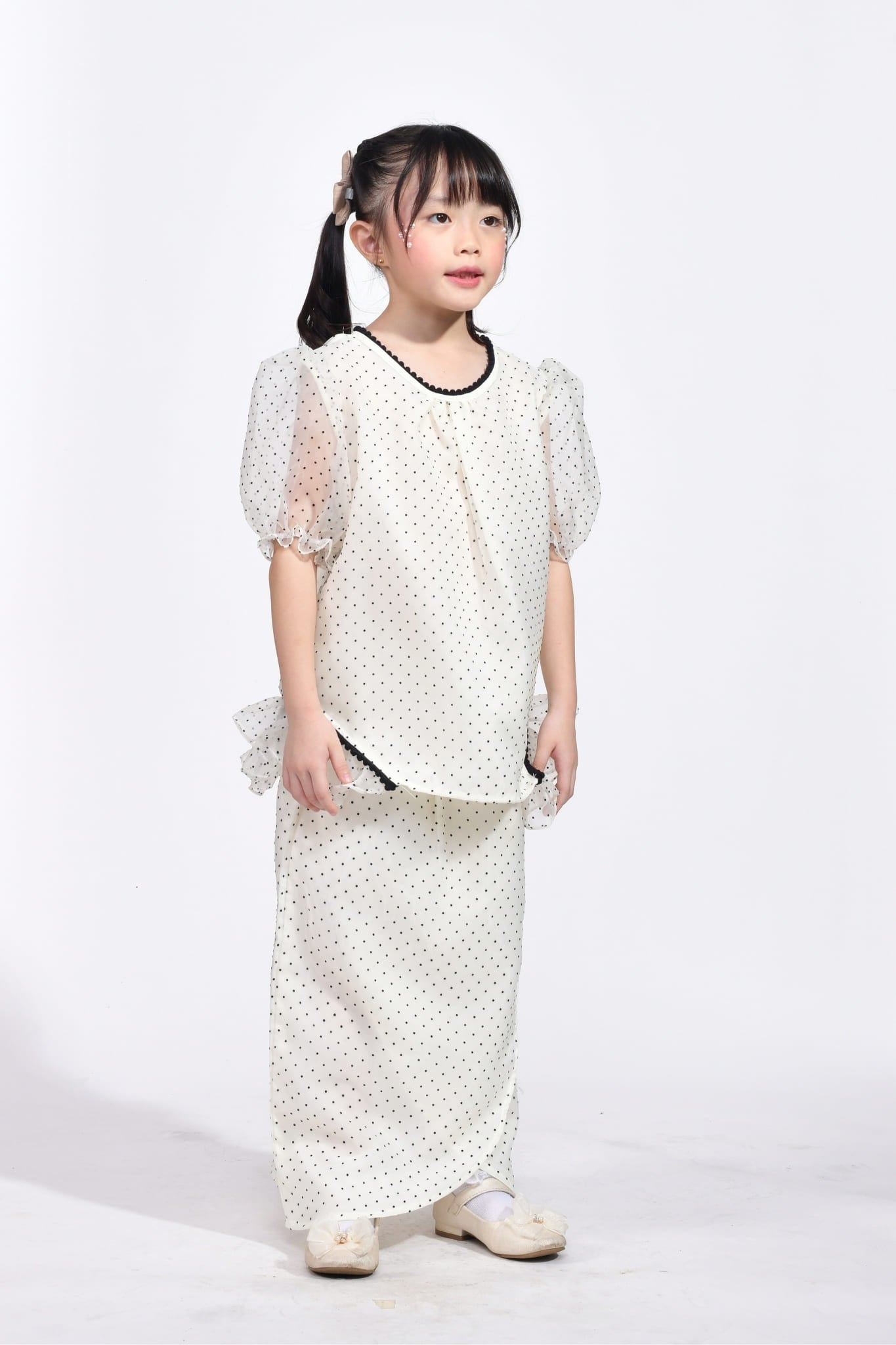 Little Melati in Ivory Polka