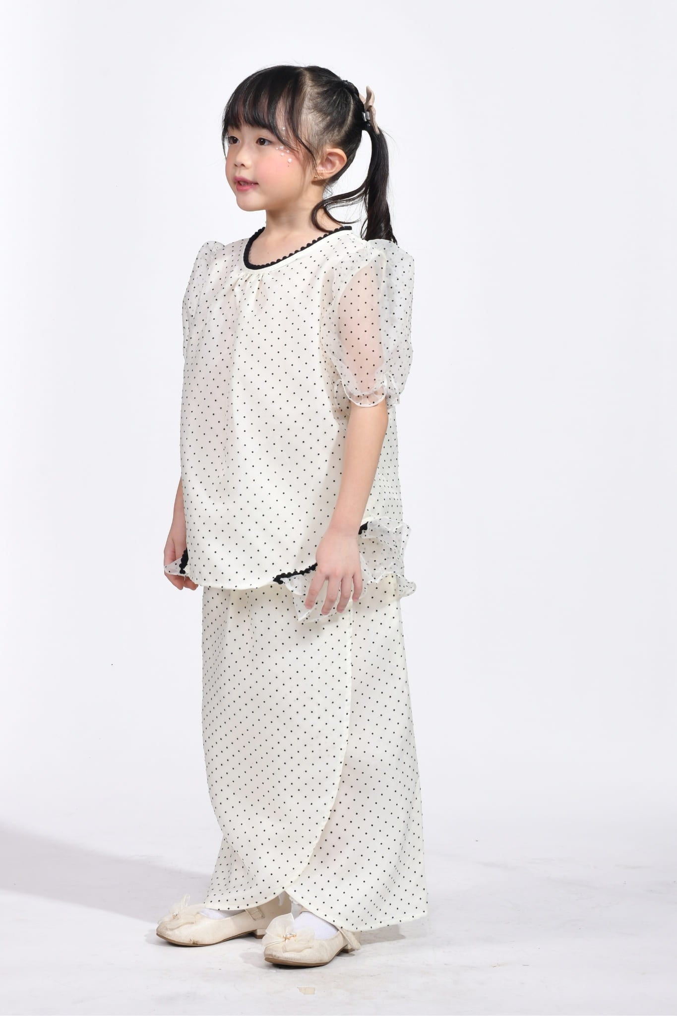 Little Melati in Ivory Polka