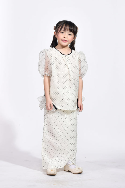Little Melati in Ivory Polka