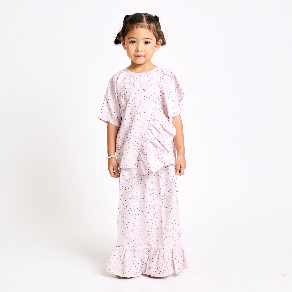 Little Kaia Set in Candy Floss Polka