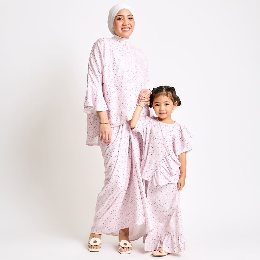 Little Kaia Set in Candy Floss Polka