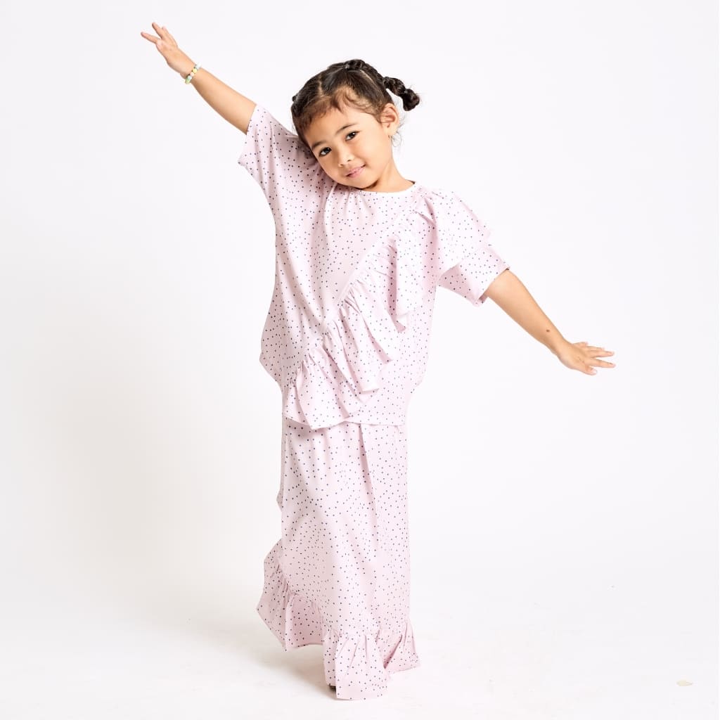 Little Kaia Set in Candy Floss Polka