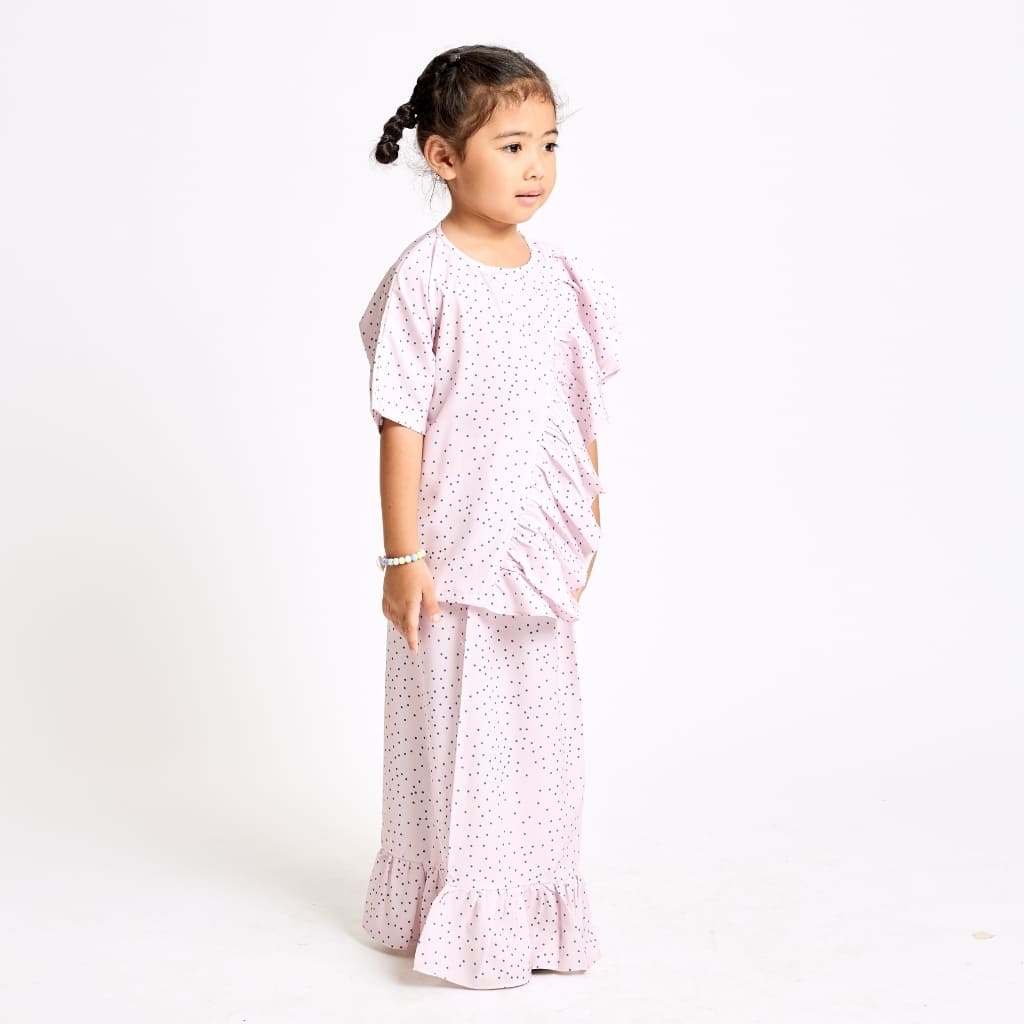 Little Kaia Set in Candy Floss Polka