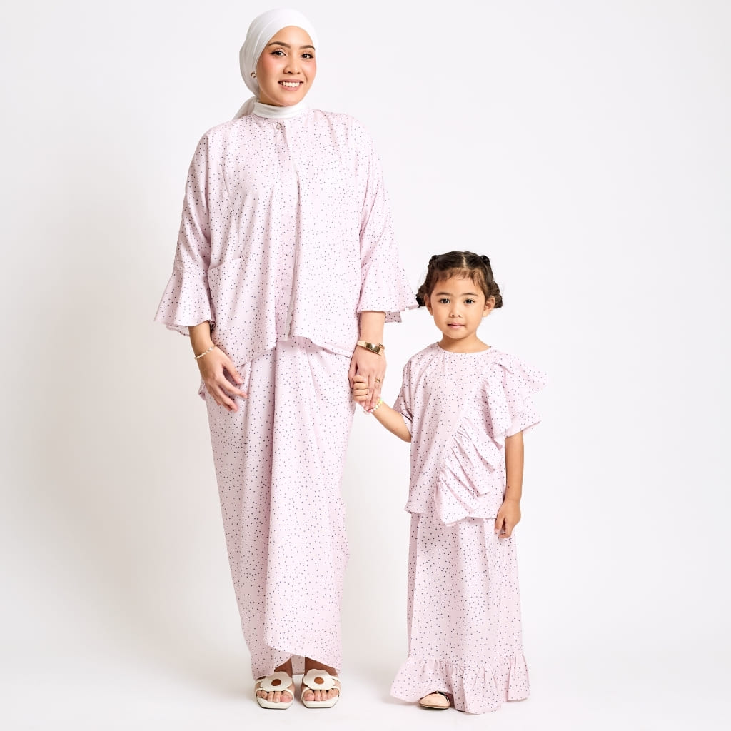 Little Kaia Set in Candy Floss Polka