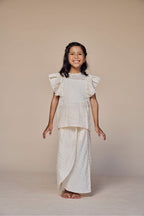 Little Mentiung 2.0 Fully Embroidered Kurung for Kids