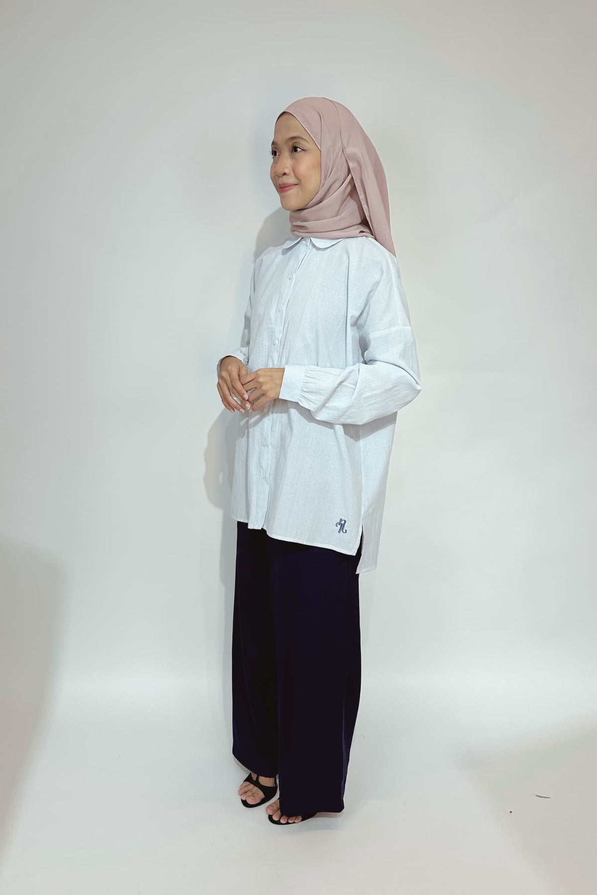 AVA STRIPED SHIRT - BLUE