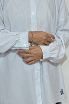 AVA STRIPED SHIRT - BLUE