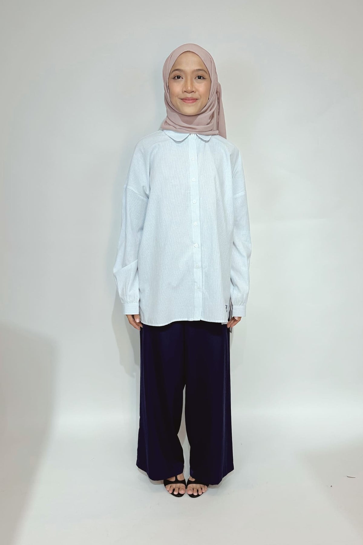 AVA STRIPED SHIRT - BLUE
