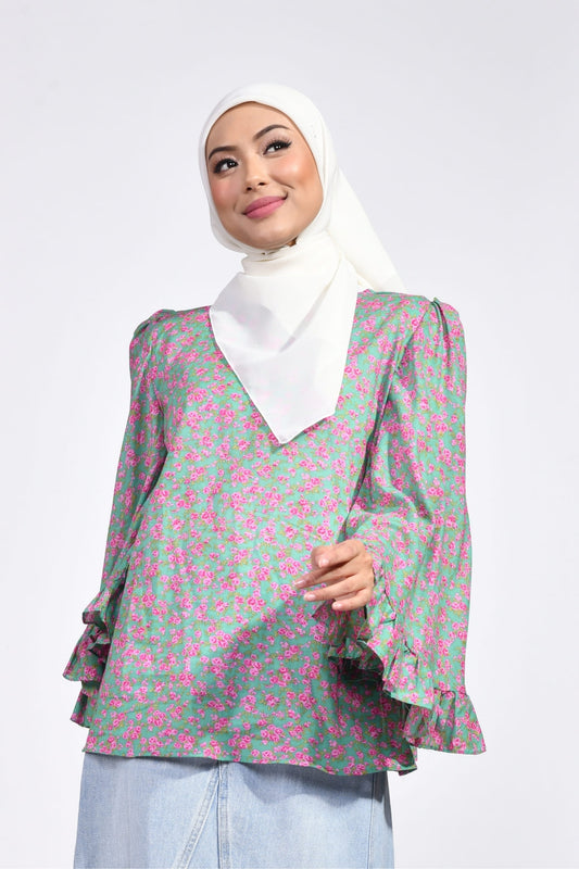 Marissa Top (Floral Teal)