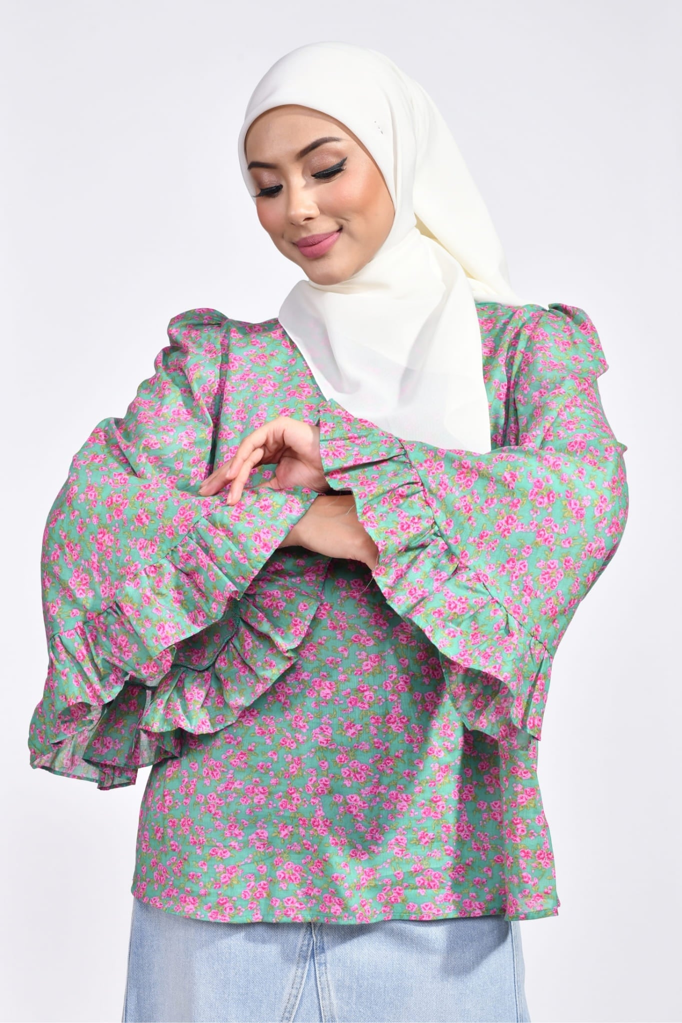 Marissa Top (Floral Teal)